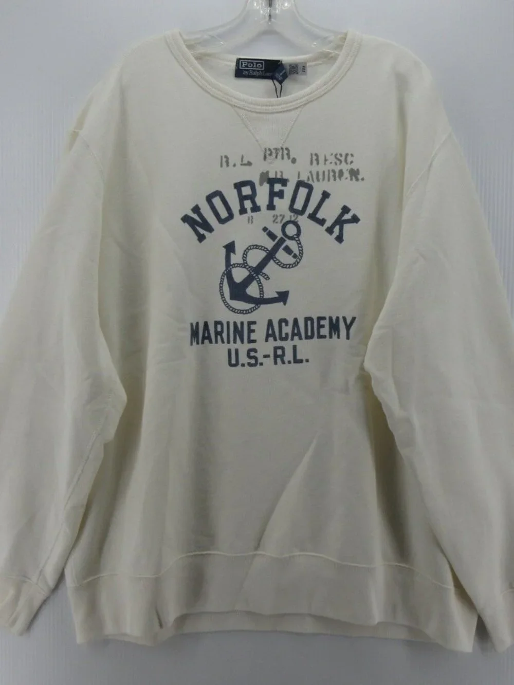 Polo Ralph Lauren Sweatshirt XXL Norfolk Marine Academy Anchor Graphic